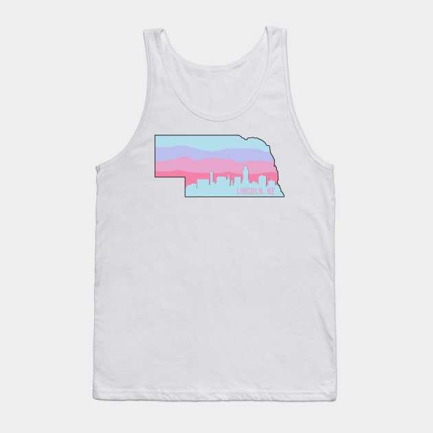 Nebraska Lincoln Skyline Sunset Tank Top by sydneyurban